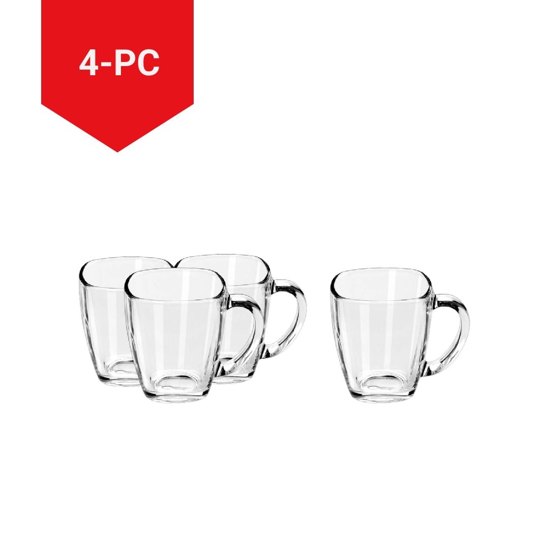 Libbey Square Mug Set, Clear, 4-pc