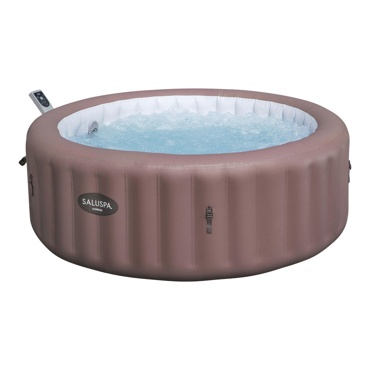 Salu Spa Hawaii Smart AirJet 6-Person Terracotta Round Spa, 77-in x 28-in
