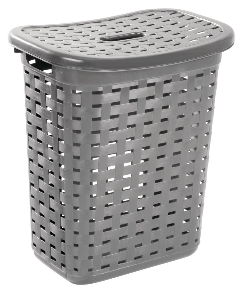 Sterilite Weave Laundry Hamper, Plastic, Grey