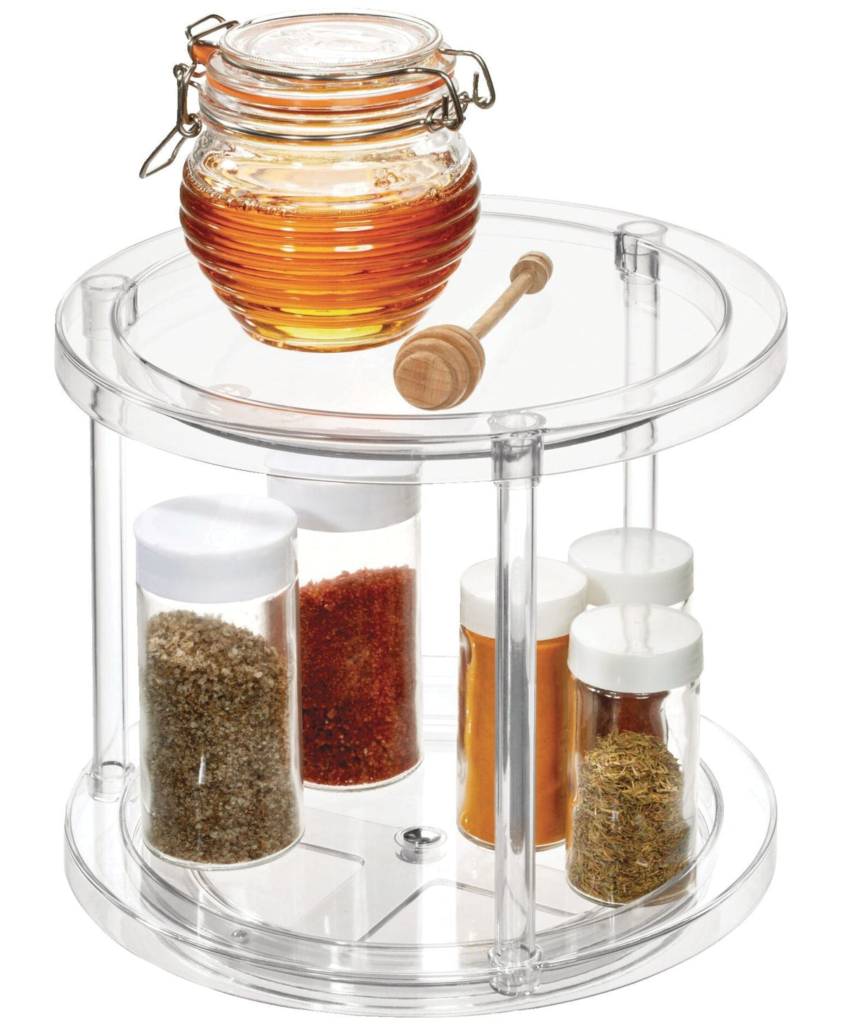 The Home Edit by iDESIGN Clear 2-Tier Rotating Turntable Organizer