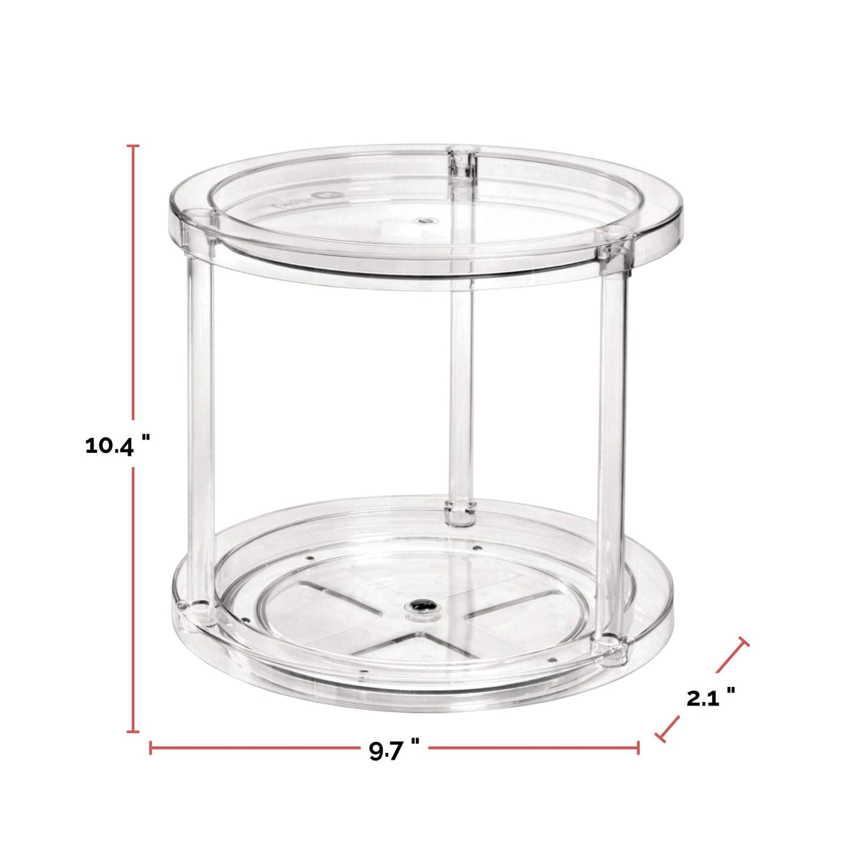The Home Edit by iDESIGN Clear 2-Tier Rotating Turntable Organizer