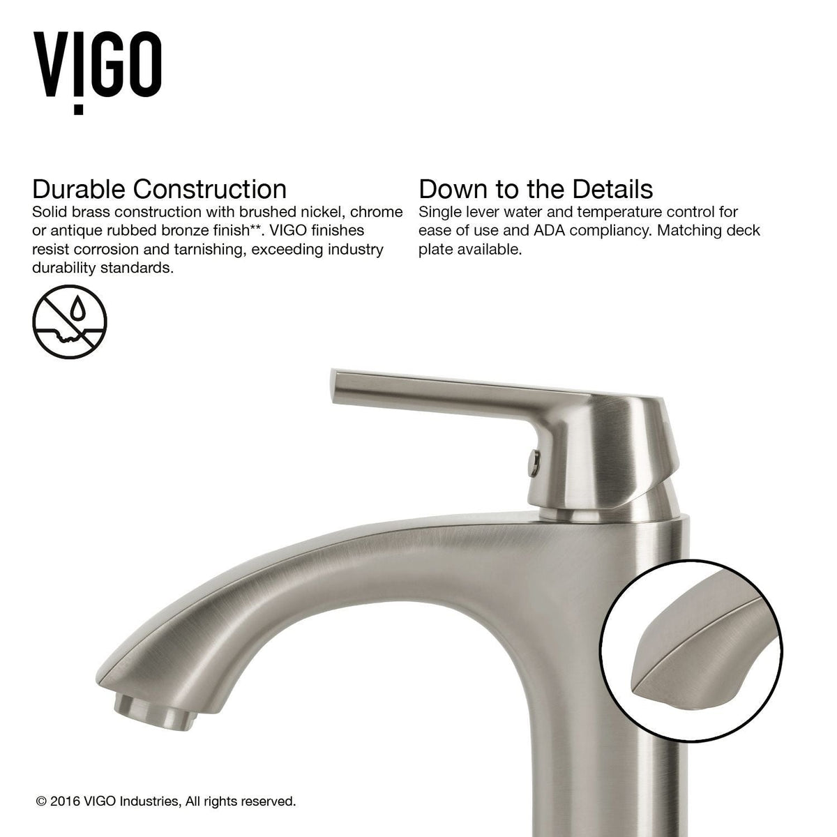 VIGO Marigold MatteStone White Bathroom Sink/Basin Set with Linus Faucet and Rectangular Composite Vessel