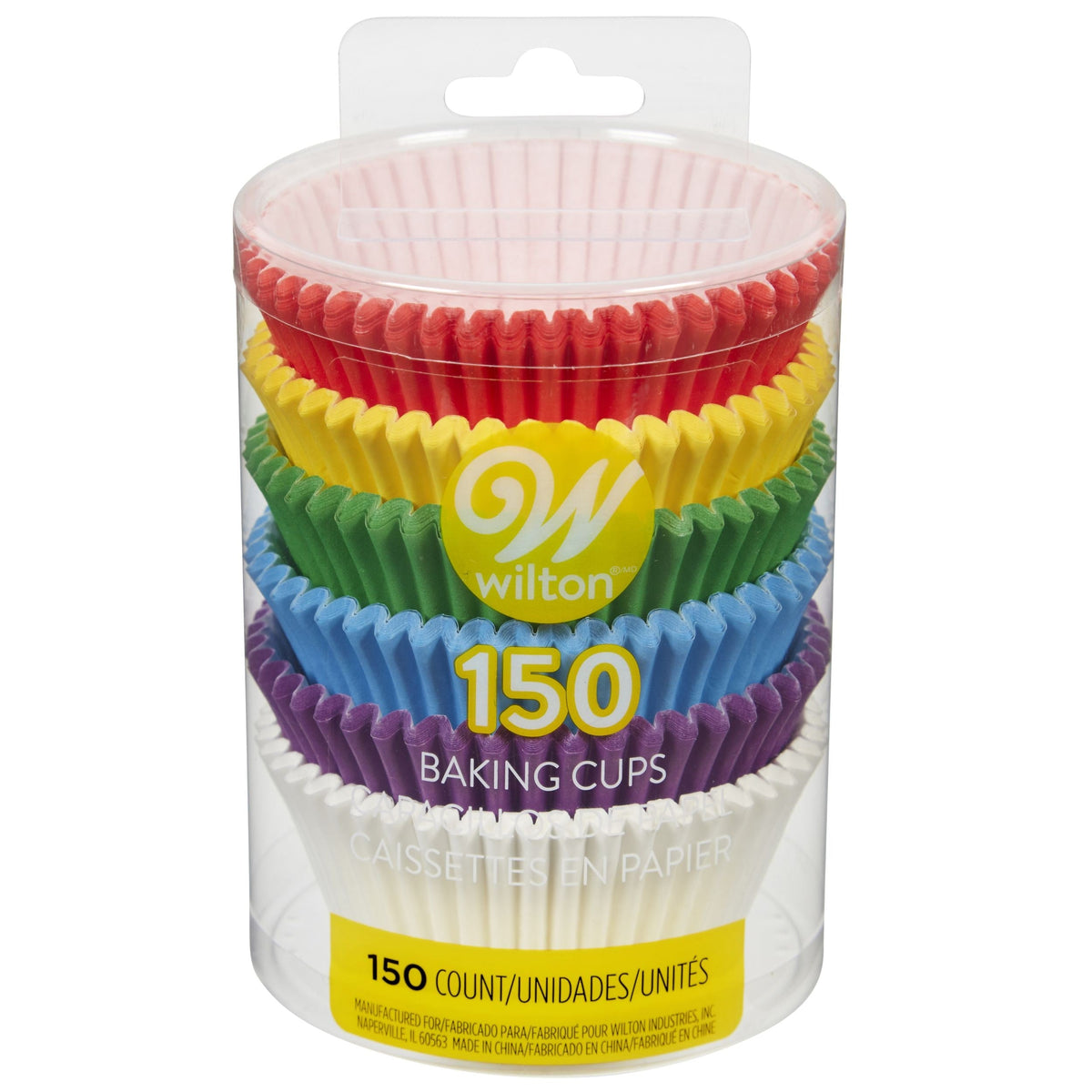 Wilton Paper Baking Cups, Rainbow, 2-in, 150-pk