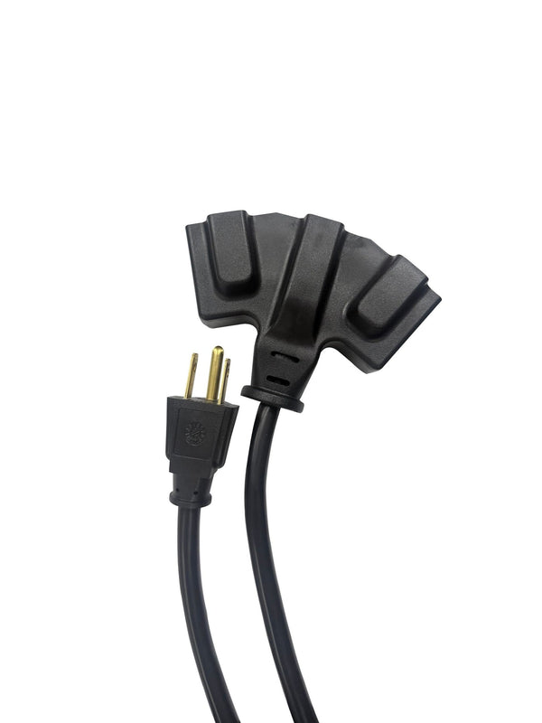20' 16 Gauge 3-Tap Outdoor Extension Cord, Black X2