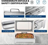 Electric Chafing Dish Buffet Server Set & Commercial Soup Warmers Soup Kettle Suitable for Multifunctional Business Dining Occasions and Family Parties