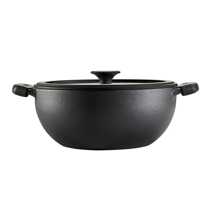 4.8 Qt Utsava Pre-Seasoned Cast Iron Kadai with Lid P0