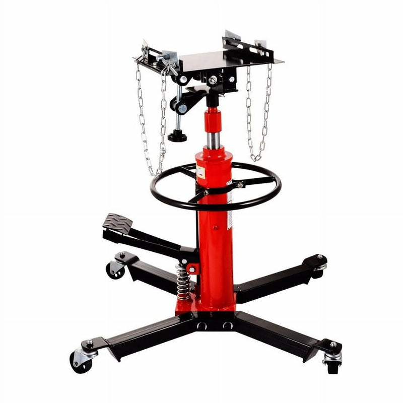 Hydraulic Car Transmission Jack Vertical Lift,1660 Pounds,360掳Rotating Wheel Lift,Red D1