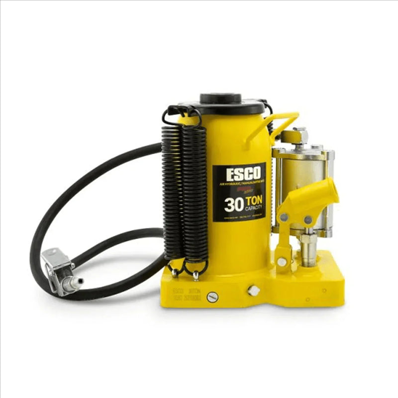 ESCO 30 Ton Pro Series Air Hydraulic Bottle Jack – Heavy Duty Lifting for Automotive and Industrial Use F8