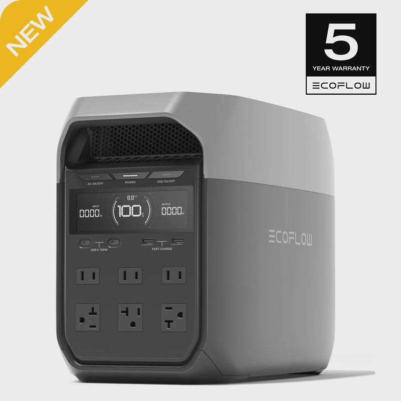 EF EcoFlow DELTA 3 Portable Power Station, Full Charge in 43 Min, 1024Wh LiFePO4 Battery, 1800W AC/100W USB-C Output, Solar Generator(Solar Panel... P8