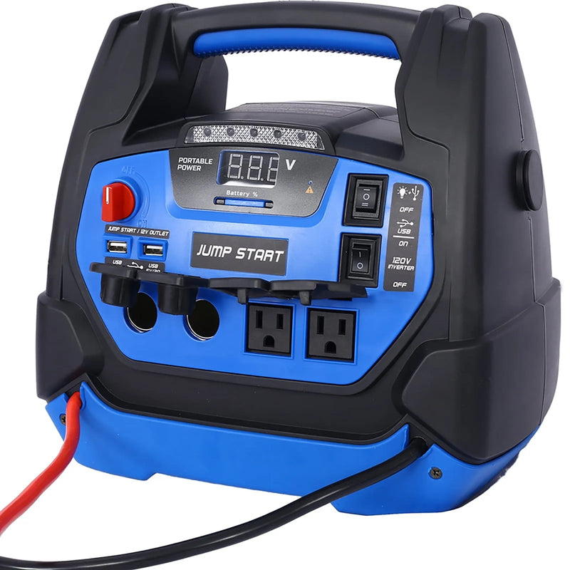 Rechargeable Jump Starter 1800 Amp Battery Jump Starter With Air Compressor Car Tire Inflator For Gas Diesel Vehicles M9