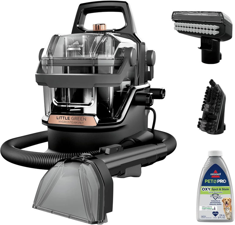 Green HydroSteam Multi-Purpose Portable Carpet and Upholstery Cleaner, Car and Auto Detailer, 3618, Black and Copper Harbor A4