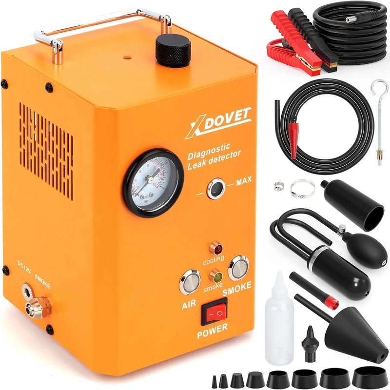 Professional Evap Smoke Machine Leak Detector, XDOVET KSD-204 Automotive Smoke Machine, Smoke Tester for Cars,Vehicles Motorcycles, Trucks X9