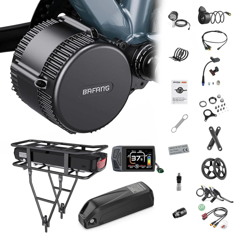 750W to 1000W Center Drive Kit 48V/52V BBS02B CAN Electric Bicycle Conversion Kit Suitable for electric bicycles with 68-73 mm mountain bikes or road bikes. Includes electric bicycle display screen and battery (optional) C5