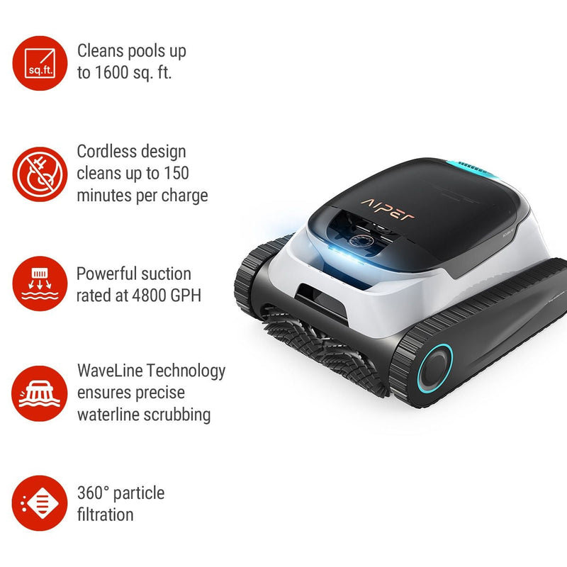 Aiper Scuba N1 Cordless Robotic Pool Cleaner for In-Ground Pools up to 1600 sq. Ft. T8