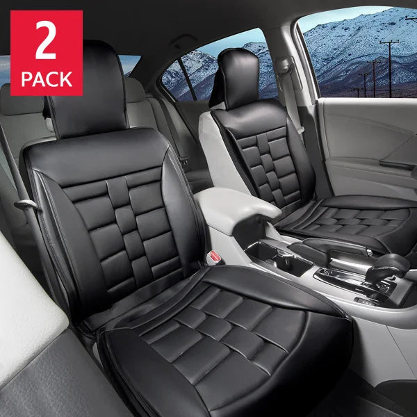 Alpena Black Padded Universal Fit Luxury Seat Cover, 2-pack F3