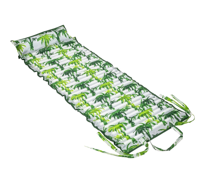 Aqua Inflatable/Foam Fold-and-Go Travel Pool Float/Lounger, Tropical, 71 x 27-in Y1