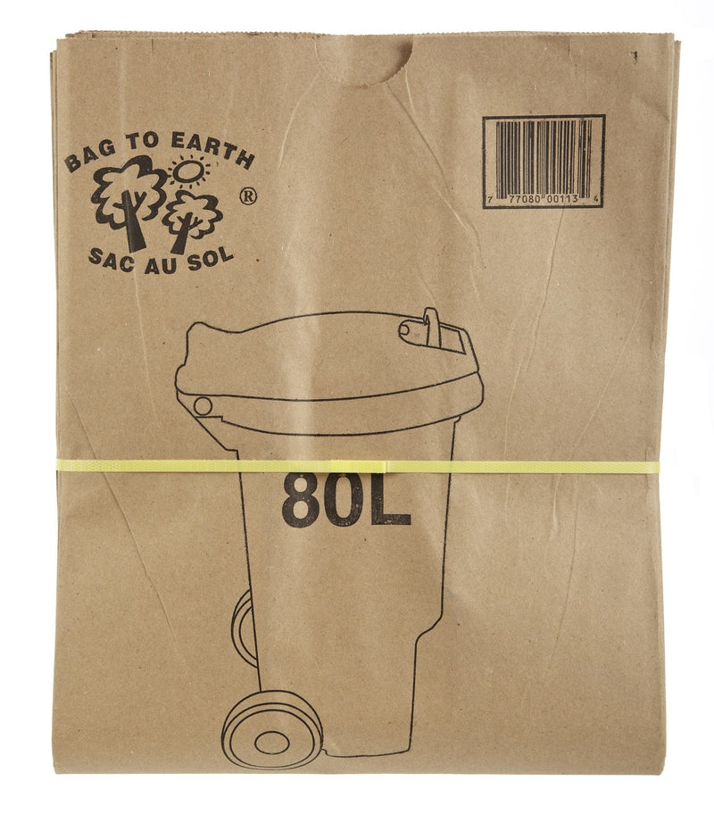 Bag to Earth 2-Ply Compostable and Biodegradable Paper Bin Liner, 10-pk, 80-L C9