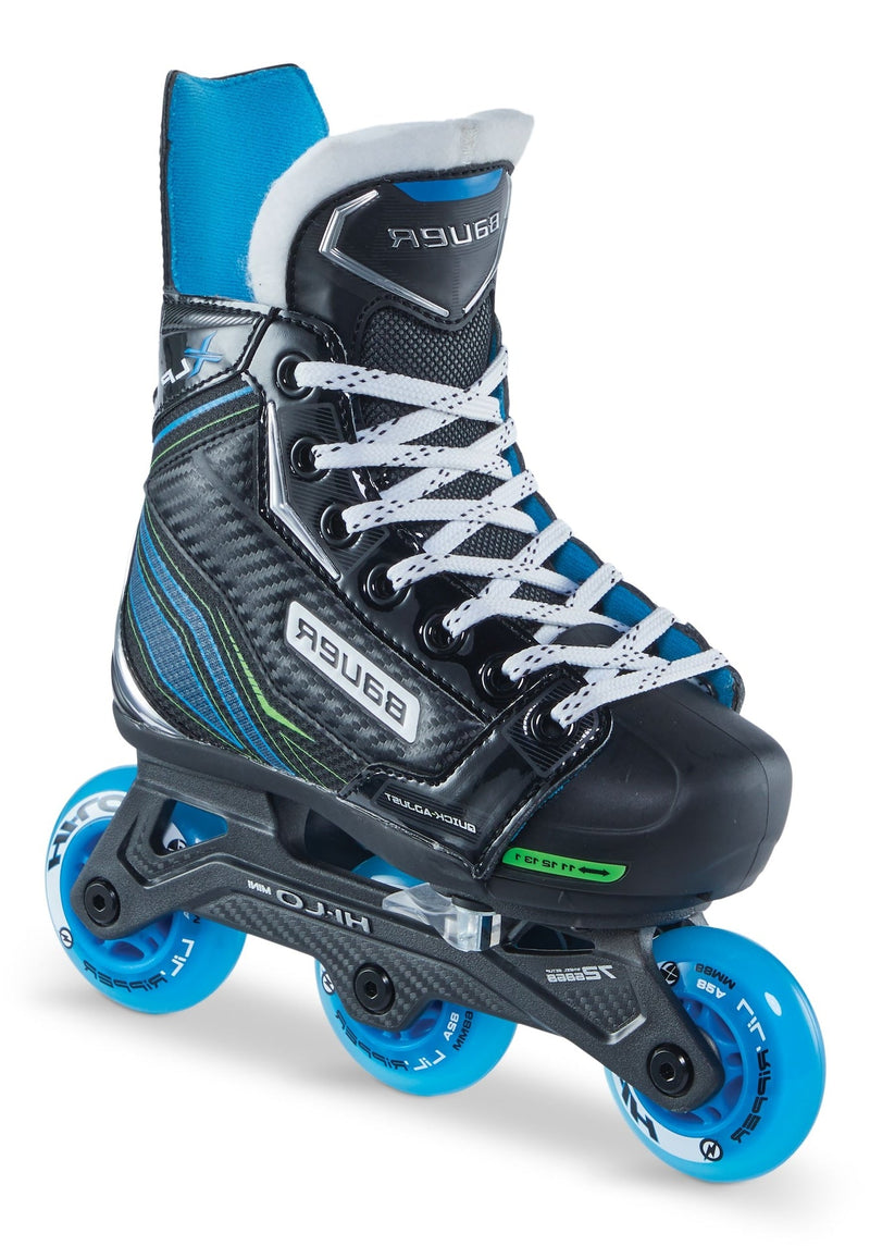 Bauer XLP Adjustable Roller Hockey Inline Skates, Youth/Junior, Assorted Sizes T3