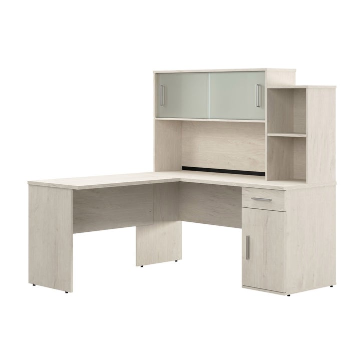 Bestar Orford L-Shaped Desk with Hutch U4