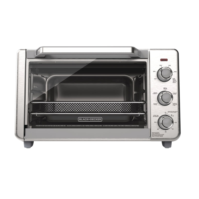 Black & Decker Crisp 'N bake 6-Slice Air Fryer Toaster Oven, Stainless Steel, 5 Cooking Functions N7