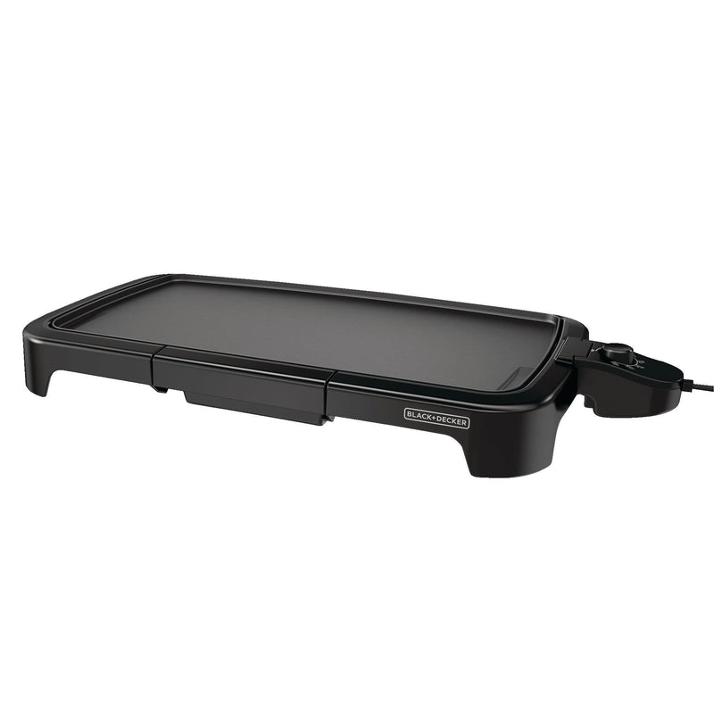 Black & Decker Family Sized Electric Griddle, Black, 20-in x 11-in C0