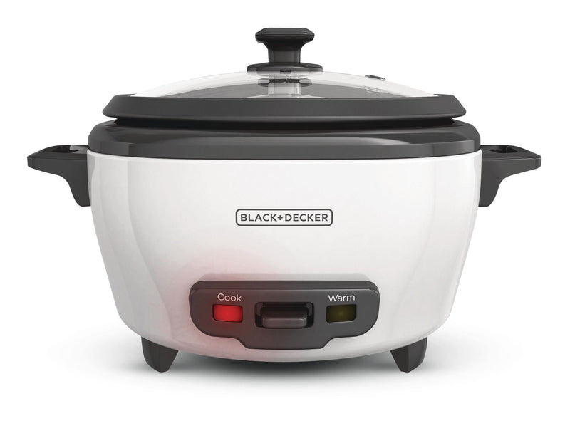 Black & Decker Non-Stick Rice Cooker & Steamer White, 6 Cups H5