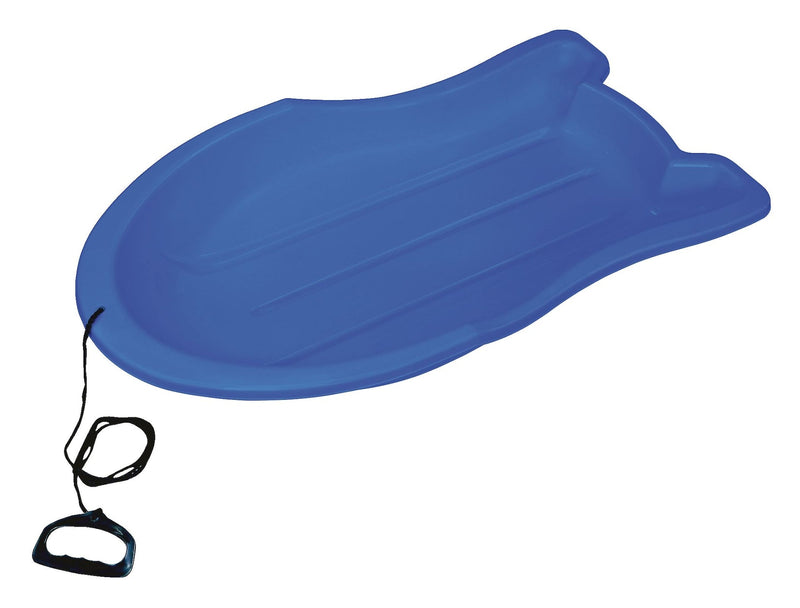Booster Kids' 1-Person Lightweight Plastic Winter Snow Sled/Toboggan with Tow Rope R0