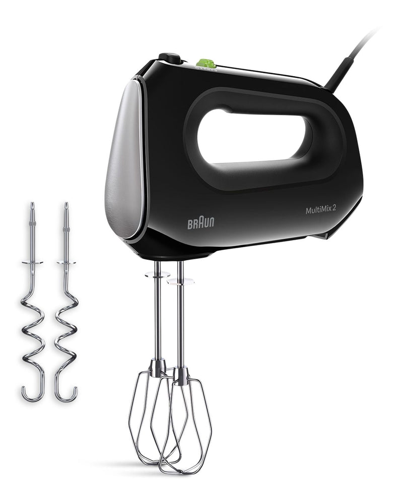 Braun MultiMix 2 5-Speed Hand Mixer, Includes MultiWhisk Beater, 250W, Black E9