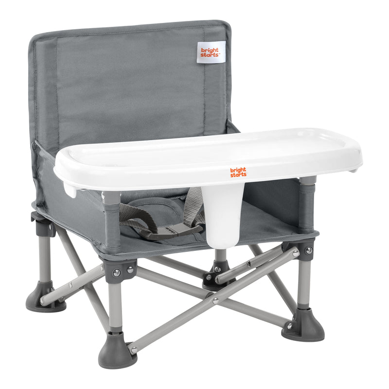 Bright Starts Pop 'N Sit Portable Booster Seat, Grey T2