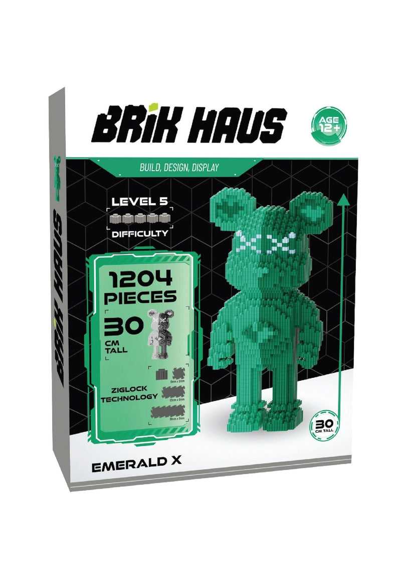 Brik Haus Green Bear Construction Set, Small M3