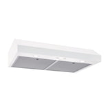 Broan Glacier1 350CFM Under Cabinet Kitchen Exhaust Fan Range Hood, White, 30-in