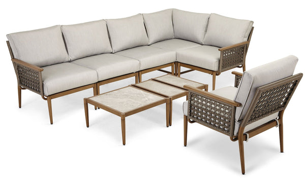 CANVAS Baffin All-Weather Wicker Outdoor/Patio Conversation Set with Custom Fit Cover K4