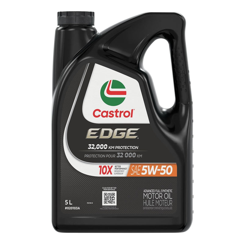 Castrol EDGE 5W50 Advanced Synthetic Engine/Motor Oil, 5-L X2