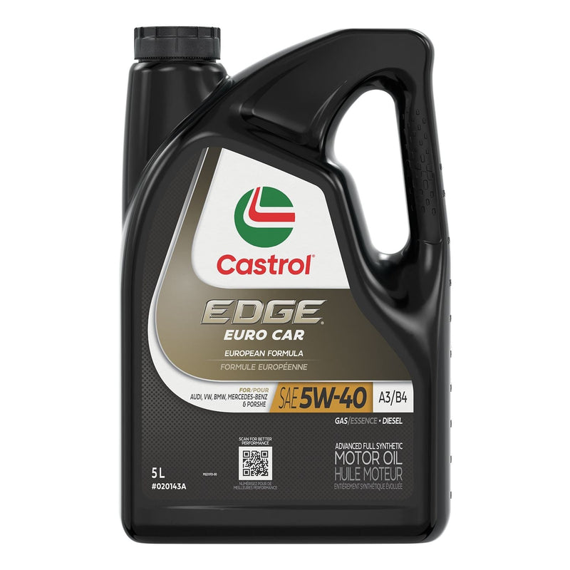 CastrolEDGE Euro A3/B4 5W40 Advanced Synthetic Engine/Motor Oil, 5-L N4