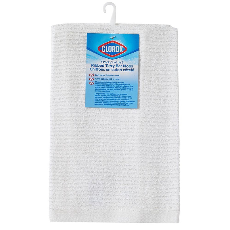 Clorox Ribbed Terry Bar Mop Kitchen Set, 16-in x19-in, 3-pk M4