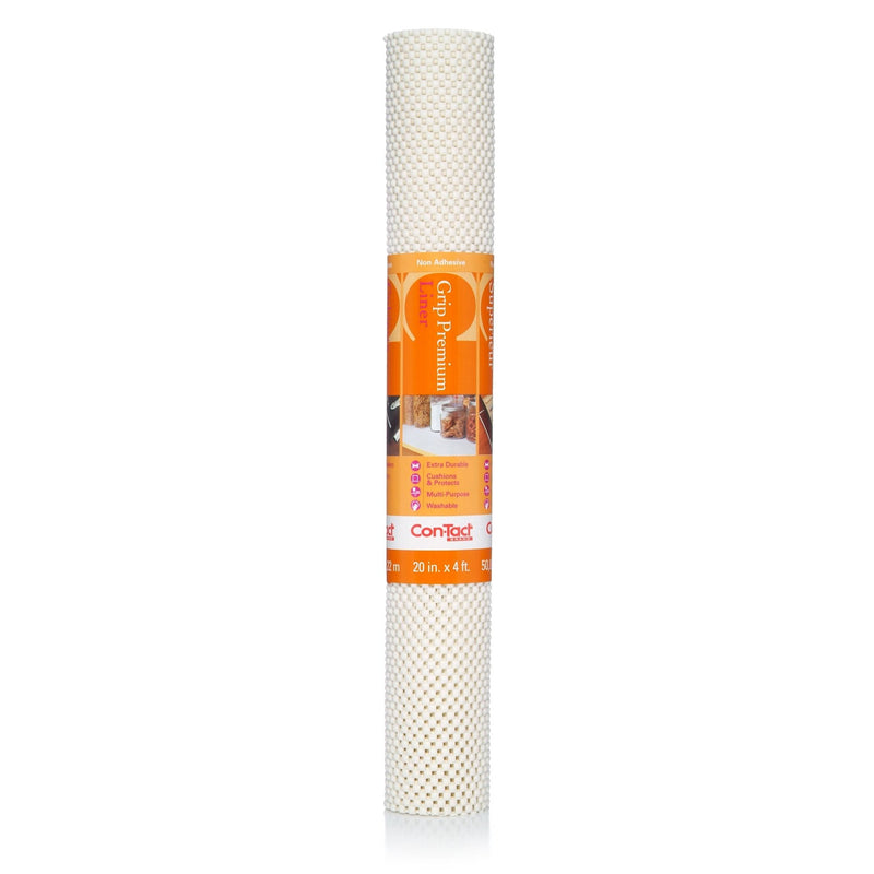 Con-Tact Grip Premium Non-Adhesive Cushioned Shelf/Drawer Liner, White, 20-in x 4-ft B2