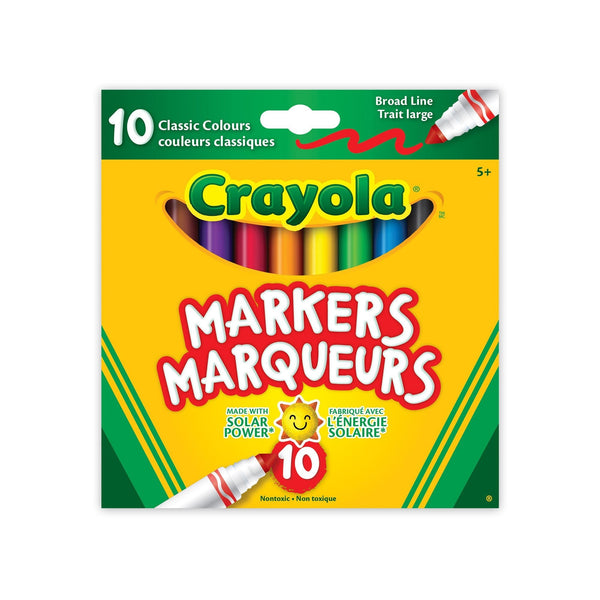 Crayola Broad Line Original Marker, 10 Pieces, Multicolour D8