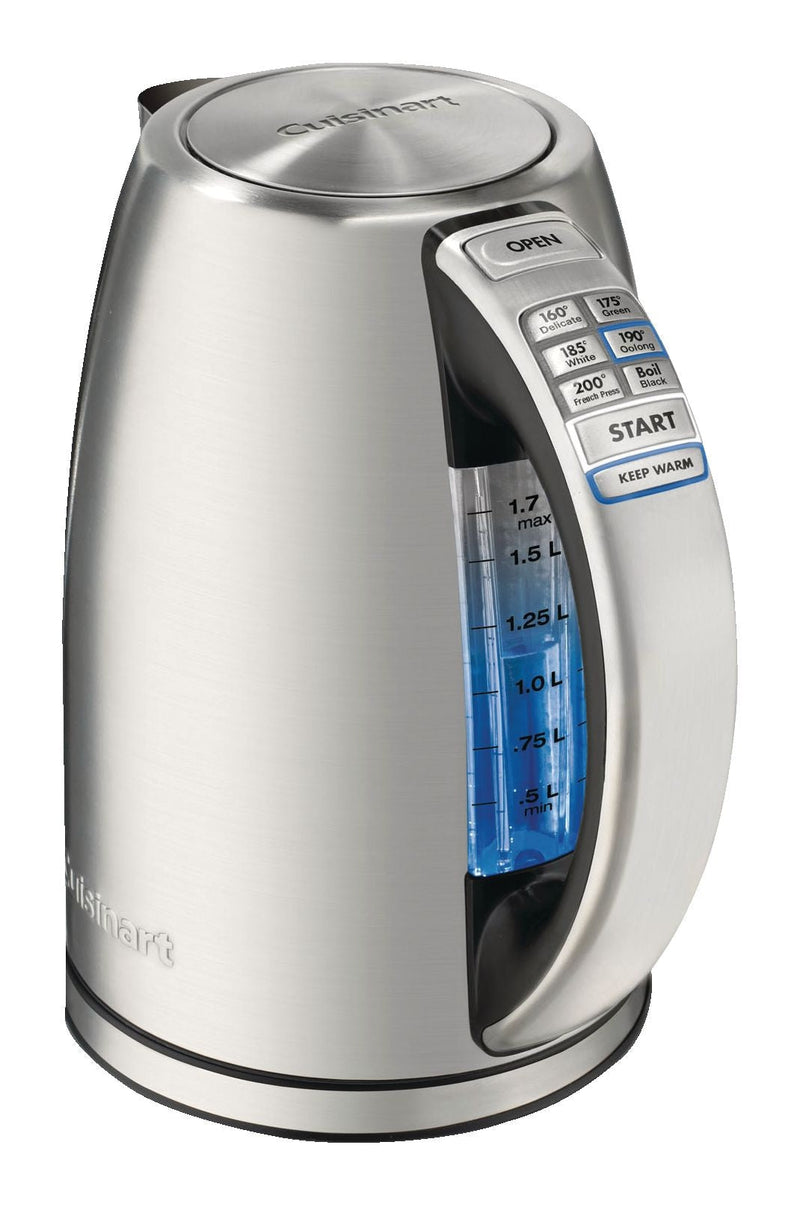 Cuisinart Cordless Electric Kettle with 7 Preset Temperatures, Stainless Steel, 1.7-L N4