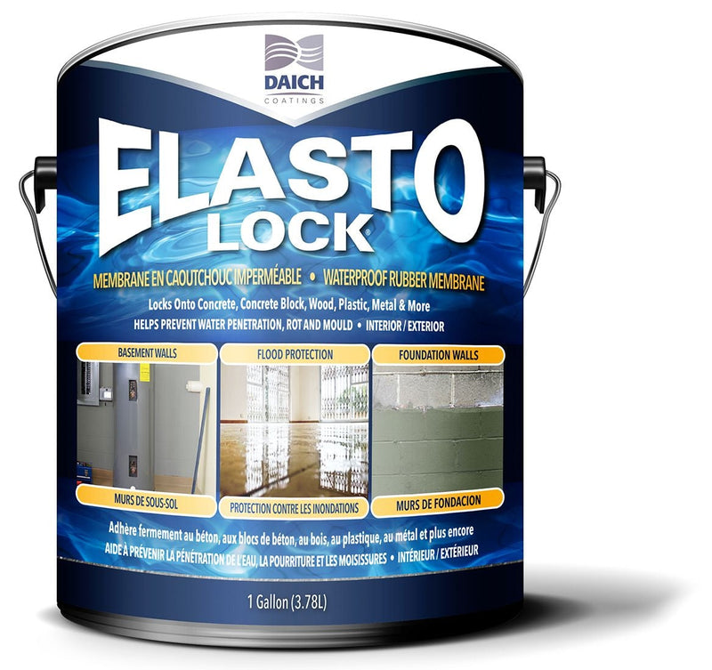 Daich Coatings Elasto-Lock Damp-Proof Rubber Membrane, 3.78-L/1-Gallon K1