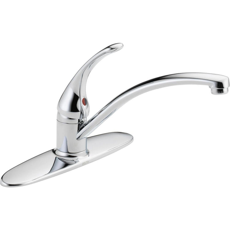 Delta Faucet Principals Single Handle Kitchen Faucet, Chrome O2