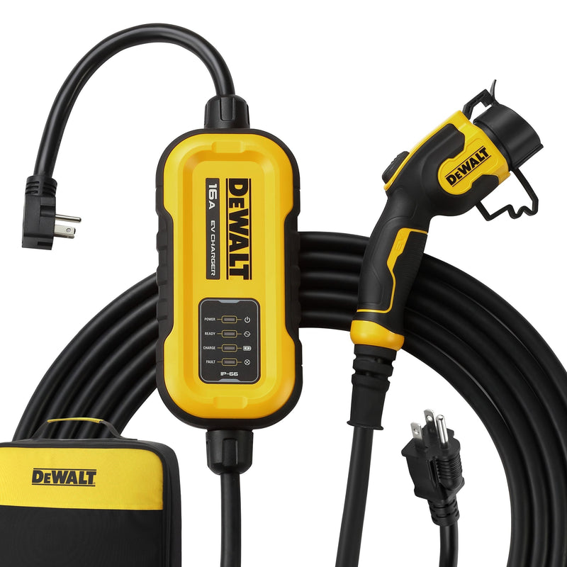 DeWalt 16A Level 1 NEMA 5-15 & 6-20 J1772 EV Charger K2