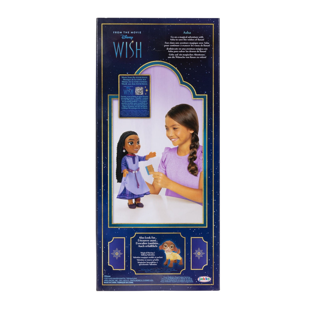 Disney Wish Asha Core Collectible Doll, Large 14-in Toy Figure for Kids, Ages 3+