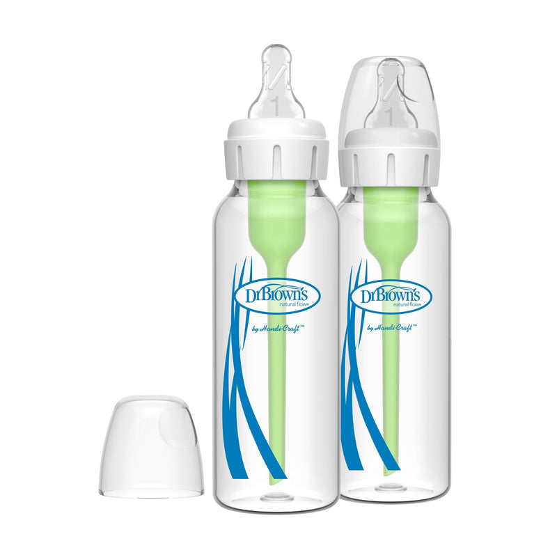 Dr. B's + Glass Narrow Bottles, 8-oz, 2-pk V6