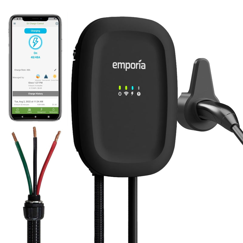 Emporia 48A Wi-Fi Level 2 Hardwired NACS EV Charger S2