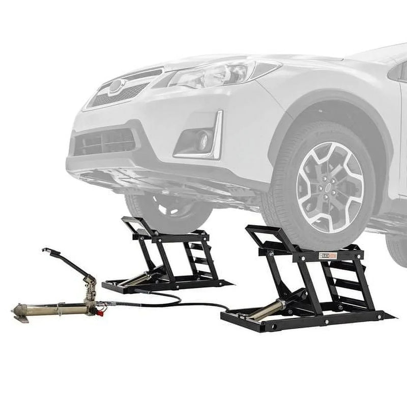Black Widow Hydraulic Car Lift with Ramp - 3,000 lb. per pair Capacity H3