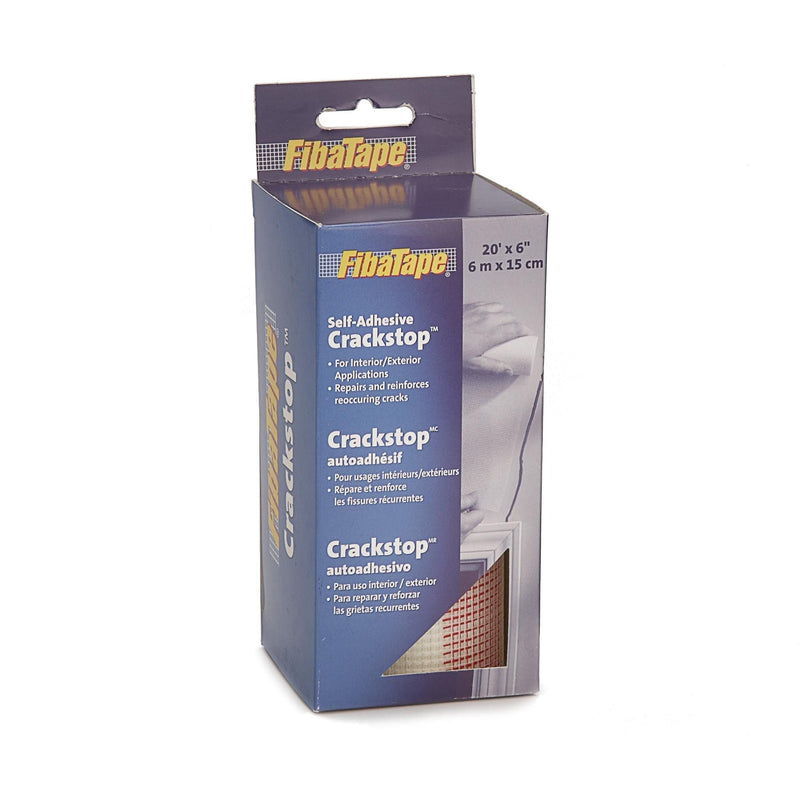 FibaTape CrackStop Self-Adhesive Fiberglass Mesh Tape For Drywall Repair, 6-in x 20-ft D7