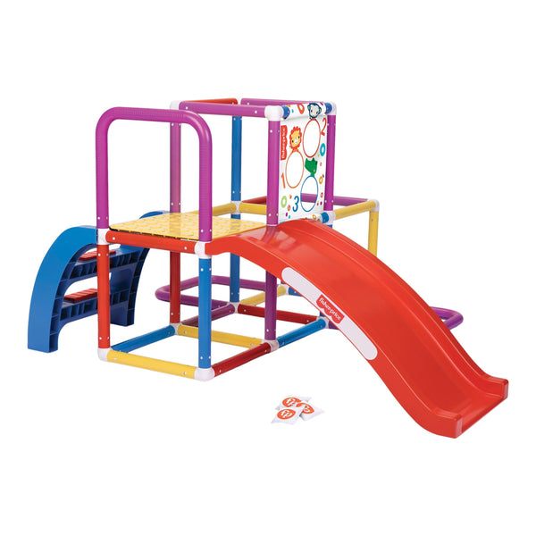 Fisher Price Jungle Kids' Outdoor Gym with Slide, Ages 2+ S8