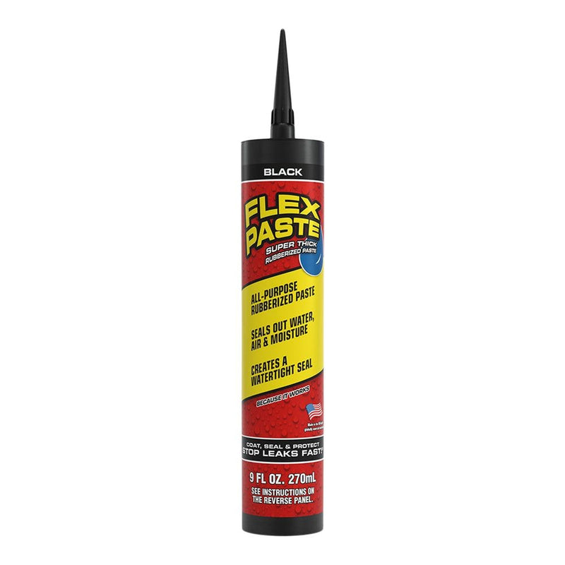 Flex Seal Flex Paste, Super Thick Rubber Paste, Caulk Sealant Leak Protector, Black or White, 9-FL OZ./270 mL F7