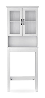 For Living Beacon Hill 2-Door Over-The-Toilet Spacesaver Bathroom Storage Cabinet, White