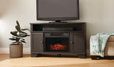 For Living Hamilton Electric Fireplace TV Stand, 44.5-in, 1500W, Brown Cappucino
